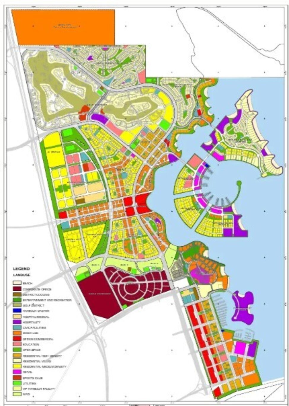 Lusail City Land Use Master Plan courtesy of Lusail Real Estate Company